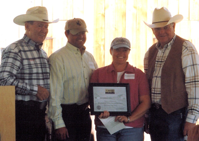 2006 Wyoming Centennial Farm & Ranch Award. Awarded at the WY State Fair by Governor Dave Freudenthal and US Senator Craig Thomas